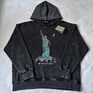 Balenciaga Paris Liberty Hoodie Oversized in Black
